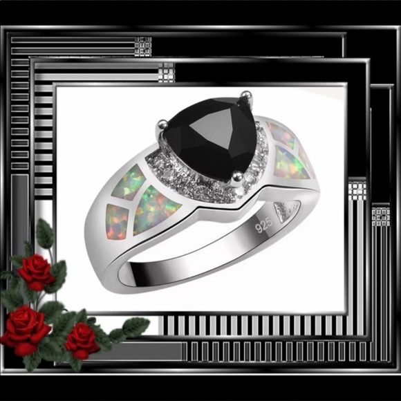 🌺🌴🌺 BLACK ONYX OPAL RING 🌺🌴🌺 - Picture 3 of 7